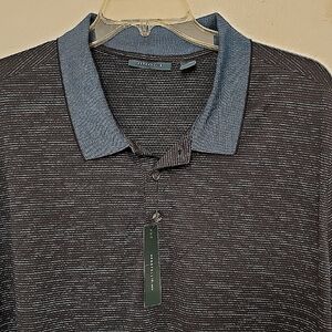 Perry Ellis 2XLT Men's Black Polo Shirt
